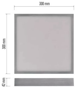 Plafoniera LED LED/28,5W/230V 3000/3500/4000K 30x30 cm cromo