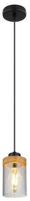 Globo 15557H - Lampadario a sospensione con filo FINCA 1xE27/40W/230V metallo/legno