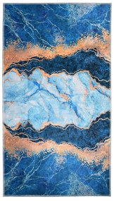 Tappeto blu/oro 200x80 cm - Vitaus
