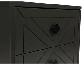 Comodino LUNA 55x50 cm antracite/nero