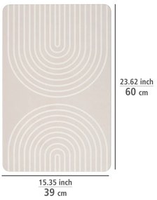 Tappeto da bagno in quarzo beige 39x60 cm Nazca - Wenko