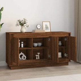 Credenza rovere marrone 102x35x55 cm in legno multistrato