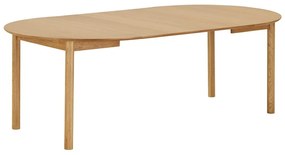 Tavolo da pranzo rotondo con effetto rovere allungabile con estensione ø 120 cm Bundaberg – House Nordic