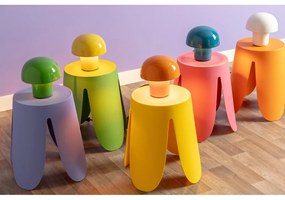 Lampada da tavolo bianca con paralume in metallo (altezza 20 cm) Fat Mushroom - Leitmotiv