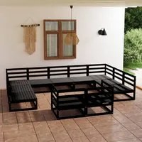 Set Divani da Giardino 11 pz in Legno Massello di Pino 3076213