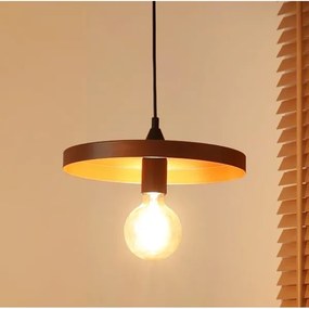 Duolla - Lampadario a sospensione con cavo IRONLINE 1x E27/15W/230V Ø 30 cm ramato/nero