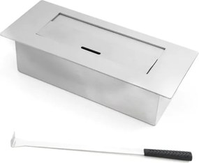 Camino a bioetanolo biocamino da terra Cambridge in legno Nero 110x37x102h