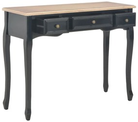 280046  dressing console table with 3 drawers black