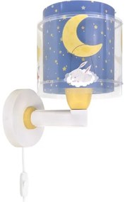 Dalber 76639 - Lampada da parete per bambini MOON DREAMS 1xE27/15W/230V blu