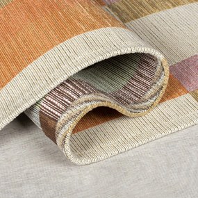 Passatoia in colore arancio-naturale 60x230 cm Riley Block Geo - Flair Rugs