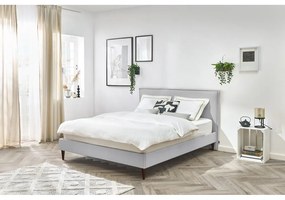 Letto matrimoniale imbottito grigio chiaro con griglia 180x200 cm Sary - Bobochic Paris