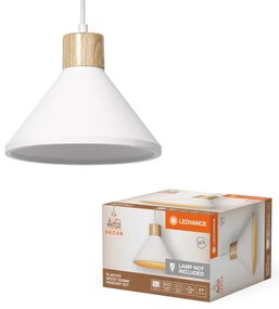 Ledvance - Lampadario a sospensione con filo DECOR PLASTER 1xE27/25W/230V diametro 22 cm gesso bianco