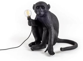 Seletti - Monkey Sitting Lampada da Esterno da Tavolo Nero Seletti