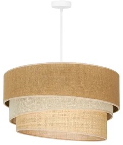 Duolla - Lampadario a sospensione con filo YUTE TRIO 3xE27/15W/230V diametro 60 cm marrone/grigio/beige