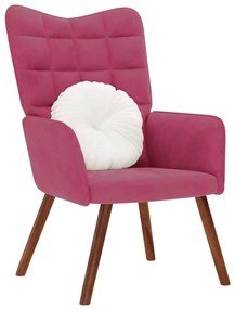 Sedia Relax Rosso Vino İn Velluto /