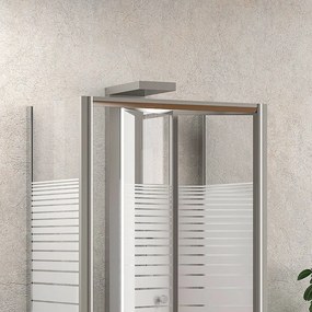 Box doccia 3 lati 80x95x80 a libro vetro serigrafato altezza 180h| KM4000S - KAMALU