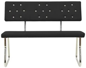 Panca 110 cm Nera in Similpelle