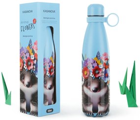 Bottiglia termica 500 ml Riccio Animal Flowers