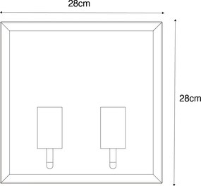 Lampada da parete per esterni nera e ottone 2 luci - Rotterdam