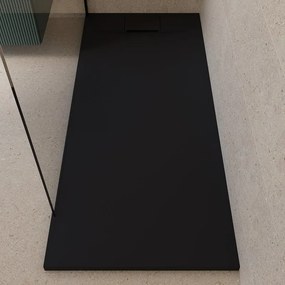 Piatto doccia SENSEA in composito minerale di resina gelificata nero L 80 x L 140 x H 3 cm