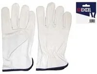 12blister guanti da lavoro in pelle bovina bianco - tg.9 fer250009