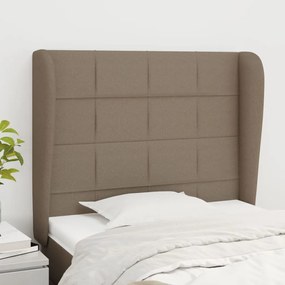 Testiera Ad Orecchio Tortora 83x23x118/128 Cm İn Tessuto /