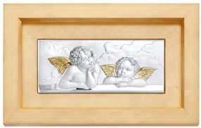 Quadro  "Angeli" ali oro cm.26x11h (est. cm.31,2x46,2)