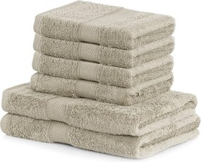 Set di 2 asciugamani da bagno beige e 4 asciugamani Bamby Beige - DecoKing