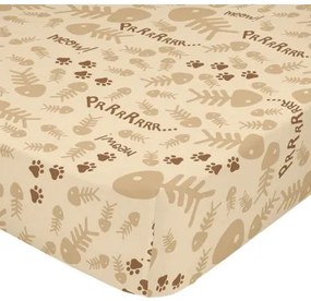 Lenzuolo con angoli aderenti HappyFriday Mr Fox Cats Multicolore 90 x 200 x 32 cm