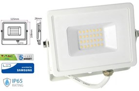 Faro Led Flood Light 10W IP65 Bianco Caldo Super Slim Carcassa Bianca Smd Samsung SKU-427