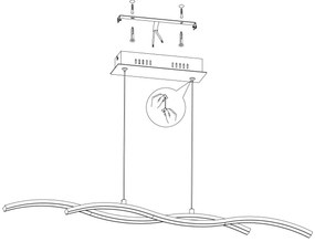 Eglo 96103 - Lampadario LED LASANA 2 2xLED/9W/230V