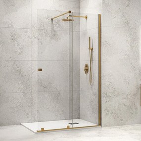 Box doccia walk in scorrevole 160 cm finitura oro | KNM4000W-G - KAMALU
