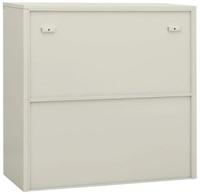 Armadio per ufficio grigio chiaro 90x40x90 cm in acciaio