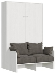 Divano Letto a Scomparsa 140 Verticale Kentaro - ALESSIA 20, L.153,6 P.105,2 H.210,5 cm (aperto P.215 cm) / Bianco Frassino