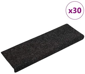 Tappetini Autoadesivi Per Scale 30 Pz Neri 65x21x4 Cm /