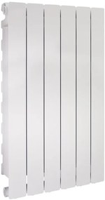Radiatore acqua calda PRODIGE MODERN in alluminio, 6 elementi, interasse 800 mm, neutral white
