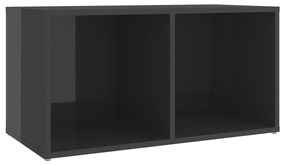Mobili porta tv 2 pz grigio lucido 72x35x36,5 cm in truciolato