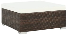 Set Divani da Giardino 6 pz con Cuscini in Polyrattan Marrone