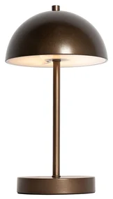 Lampada da tavolo da esterno bronzo scuro ricaricabile con dimmer a 3 livelli - Keira