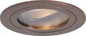 Set di 6 faretti da incasso moderni bronzo scuro orientabili e inclinabili IP44 - Chuck