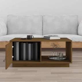 Tavolino da salotto miele 80x50x35,5 cm legno massello di pino