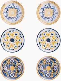 Set di 6 piatti da colazione assortiti Scilla