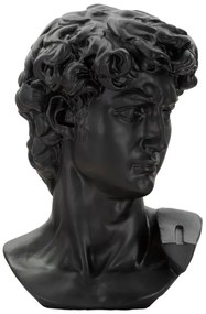 Scultura testa antica elegante nera cm 44x35,5x60