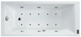 Vasca idromassaggio rettangolare Galaxy confort,bianco ,180, 180 cm, 16 bocchette, SANYCCES