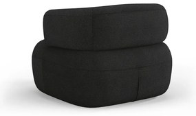 Poltrona nera in tessuto bouclé Jenny - Micadoni Home