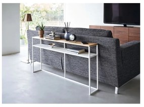 Tavolo consolle bianco/in marrone chiaro con effetto frassino 20,5x126 cm Tower - YAMAZAKI
