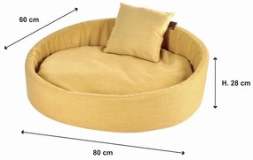 Letto giallo per cani 60x80 cm - Love Story