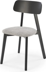 Sedia imbottita Hylo grigio/nero