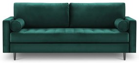 Divano in velluto verde petrolio , 219 cm Santo - Milo Casa