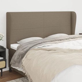 Testiera Ad Orecchio Tortora 203x23x118/128 Cm İn Tessuto /